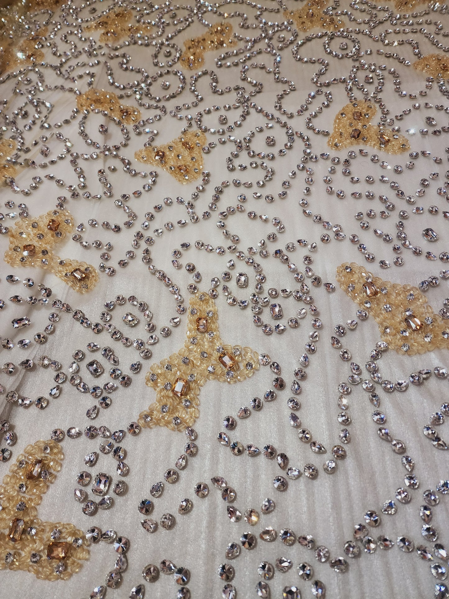 Heavy Beaded Elegant Wedding Dress Material, Perfect for Bridal Gowns & Special Occasions, Great Sewing Gift