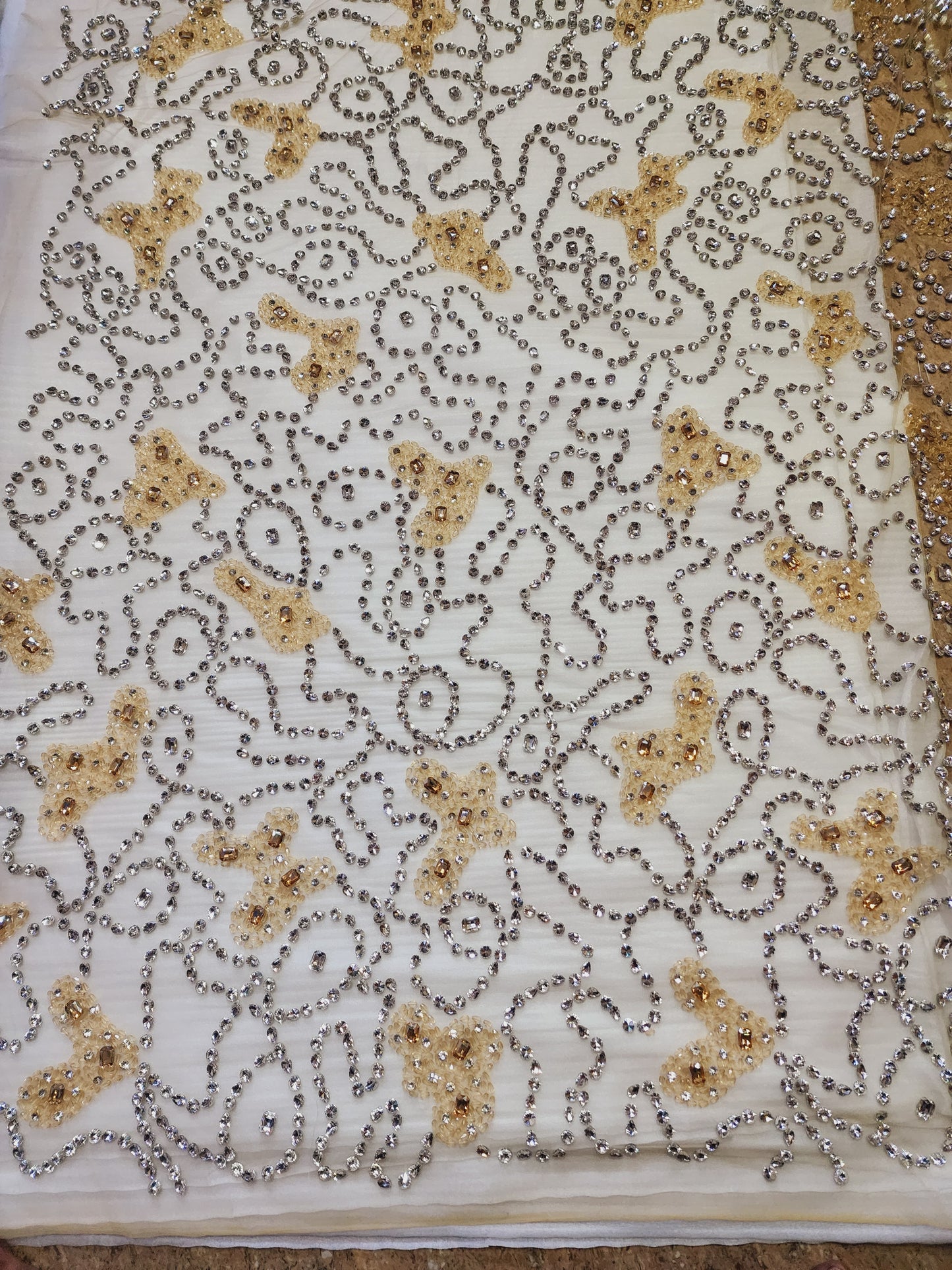 Heavy Beaded Elegant Wedding Dress Material, Perfect for Bridal Gowns & Special Occasions, Great Sewing Gift
