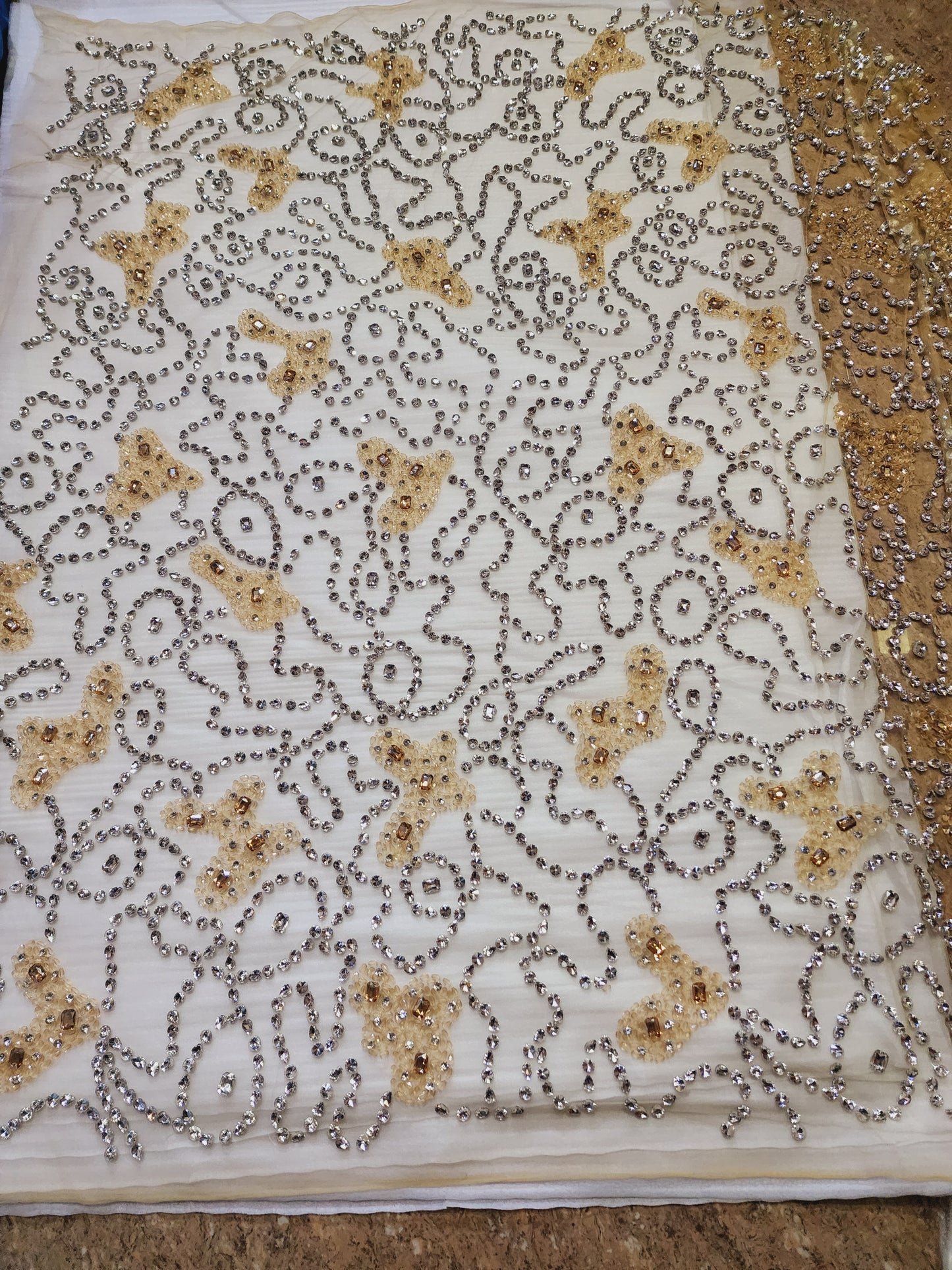 Heavy Beaded Elegant Wedding Dress Material, Perfect for Bridal Gowns & Special Occasions, Great Sewing Gift