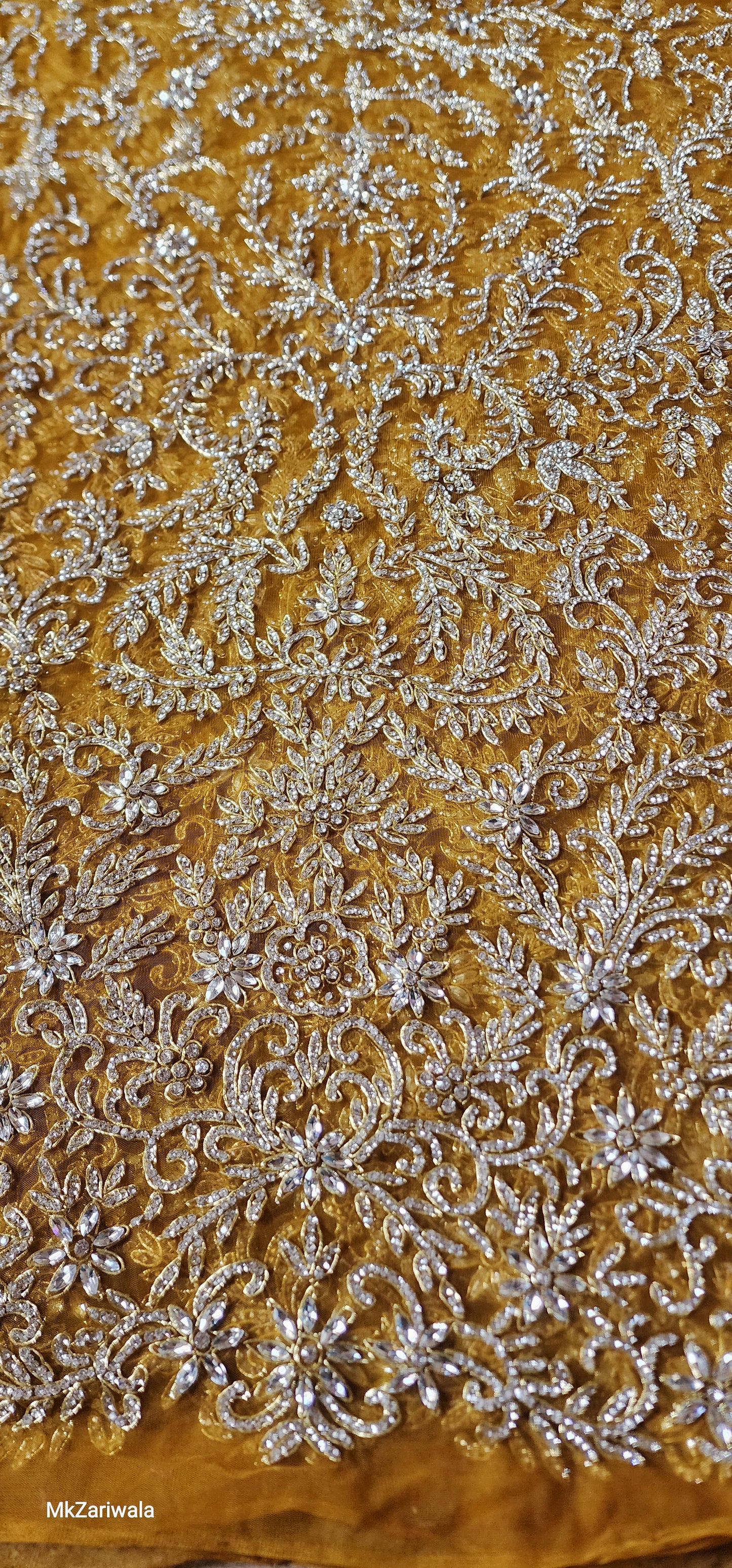 Handbeaded Rhinestone Fabric: Perfect for Dresses, Gowns, and Prom Designs