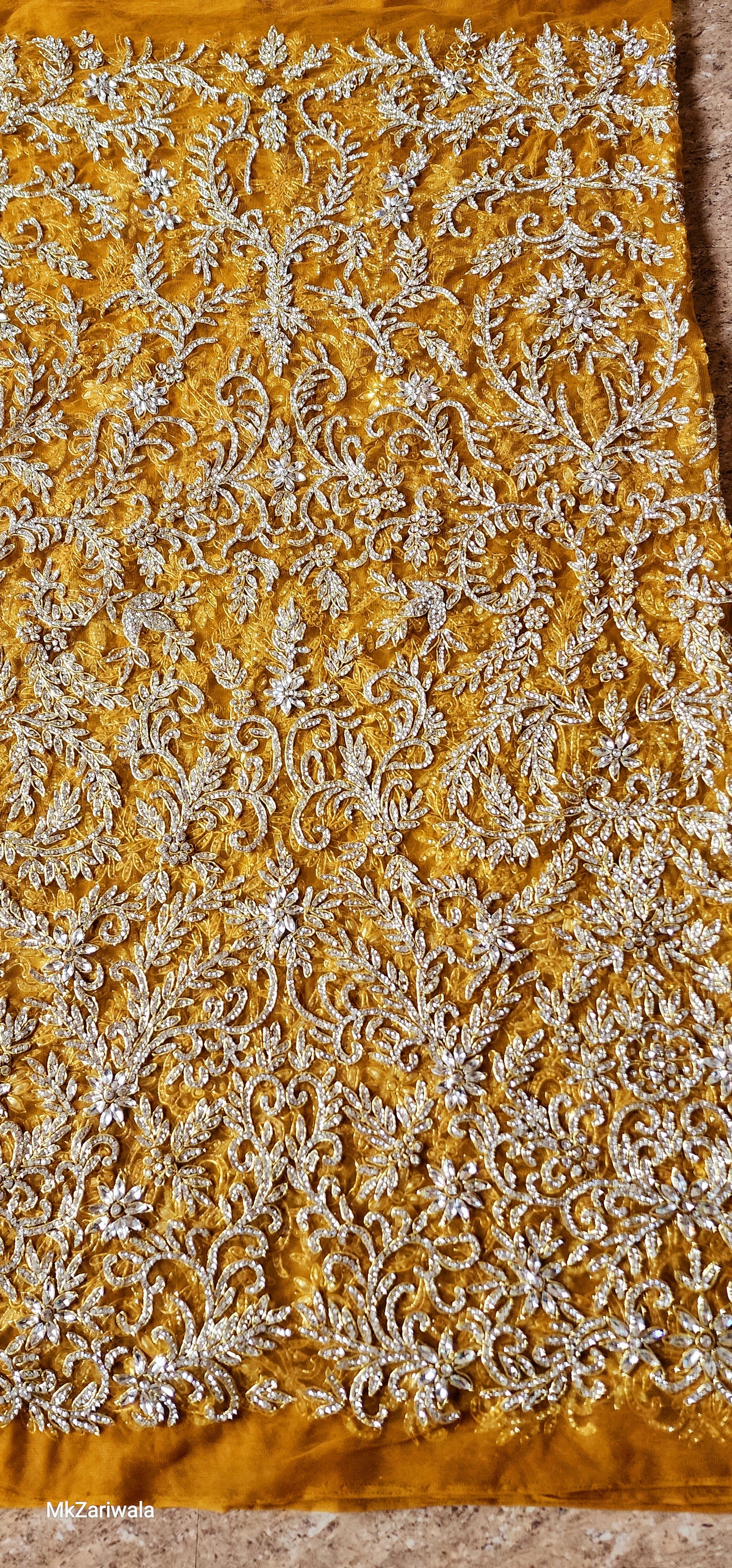 Handbeaded Rhinestone Fabric: Perfect for Dresses, Gowns, and Prom Designs