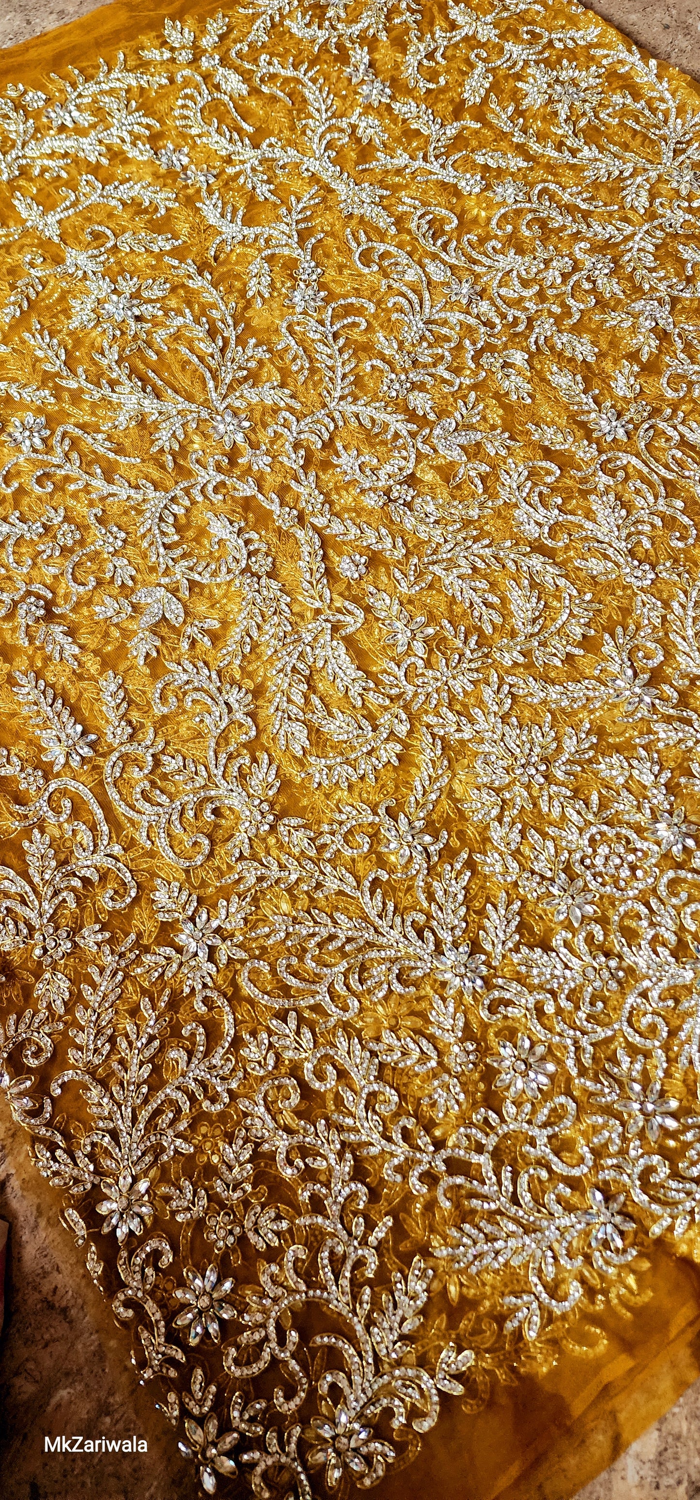 Handbeaded Rhinestone Fabric: Perfect for Dresses, Gowns, and Prom Designs
