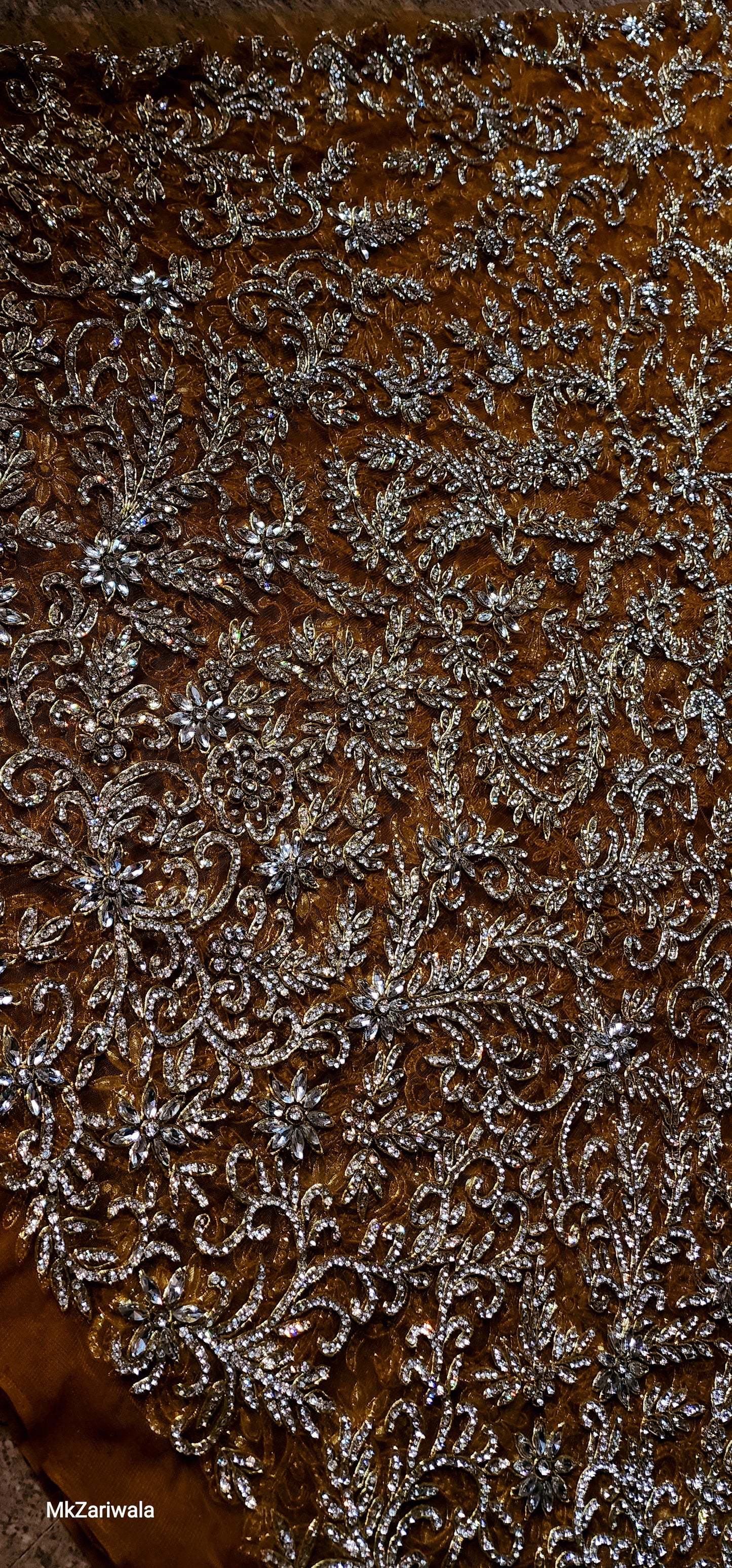 Handbeaded Rhinestone Fabric: Perfect for Dresses, Gowns, and Prom Designs