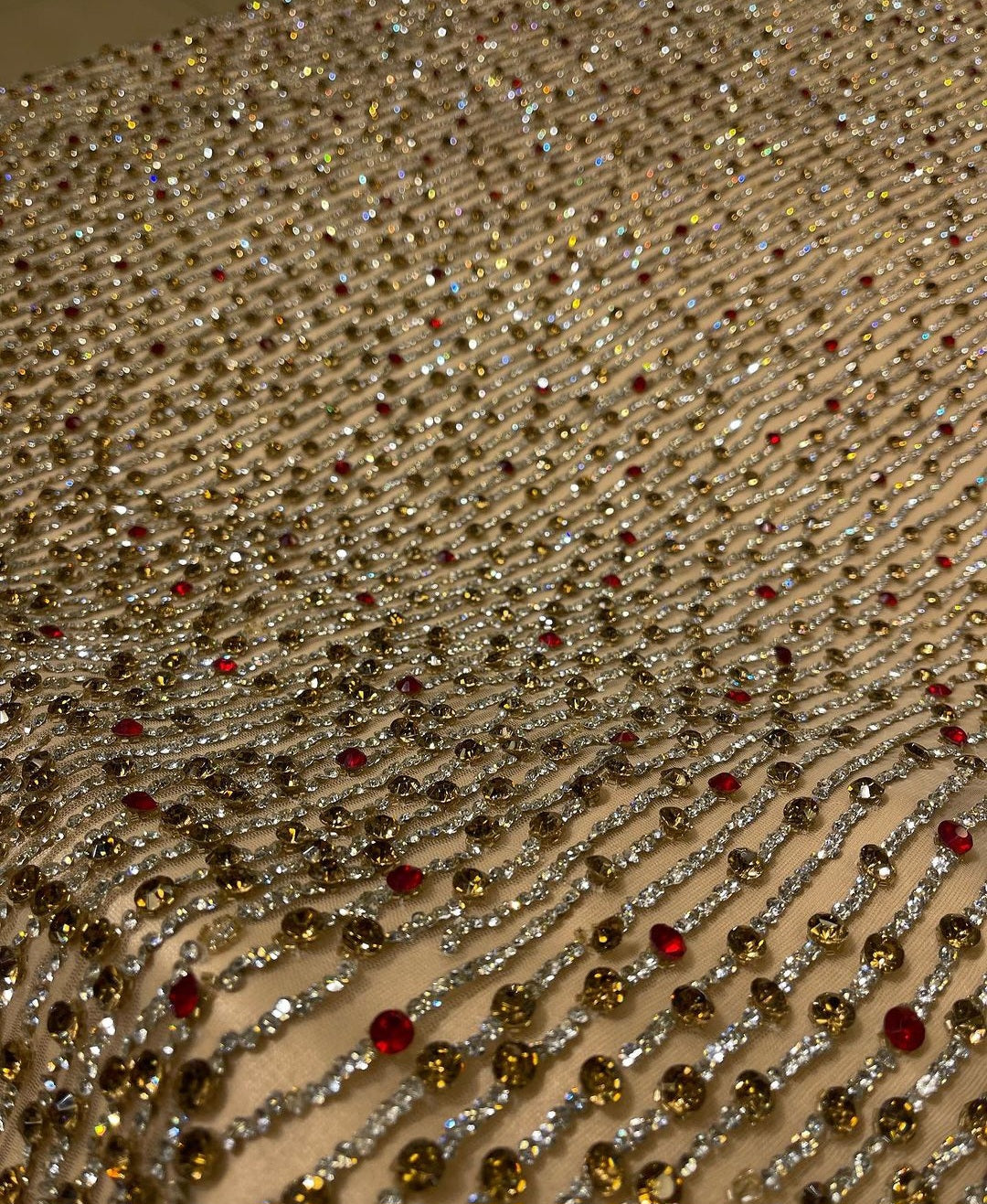 Luxury Lace: Hand-Beading Savoraski Stones for Prom Gowns and Occasional Wear - Mk Zariwala