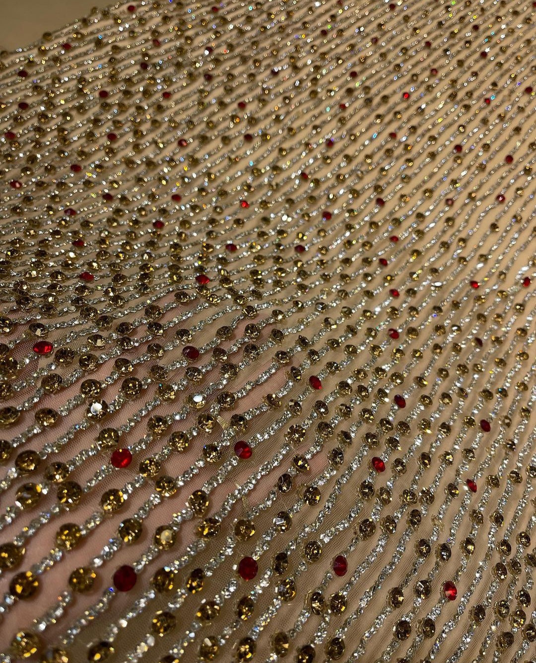 Luxury Lace: Hand-Beading Savoraski Stones for Prom Gowns and Occasional Wear - Mk Zariwala