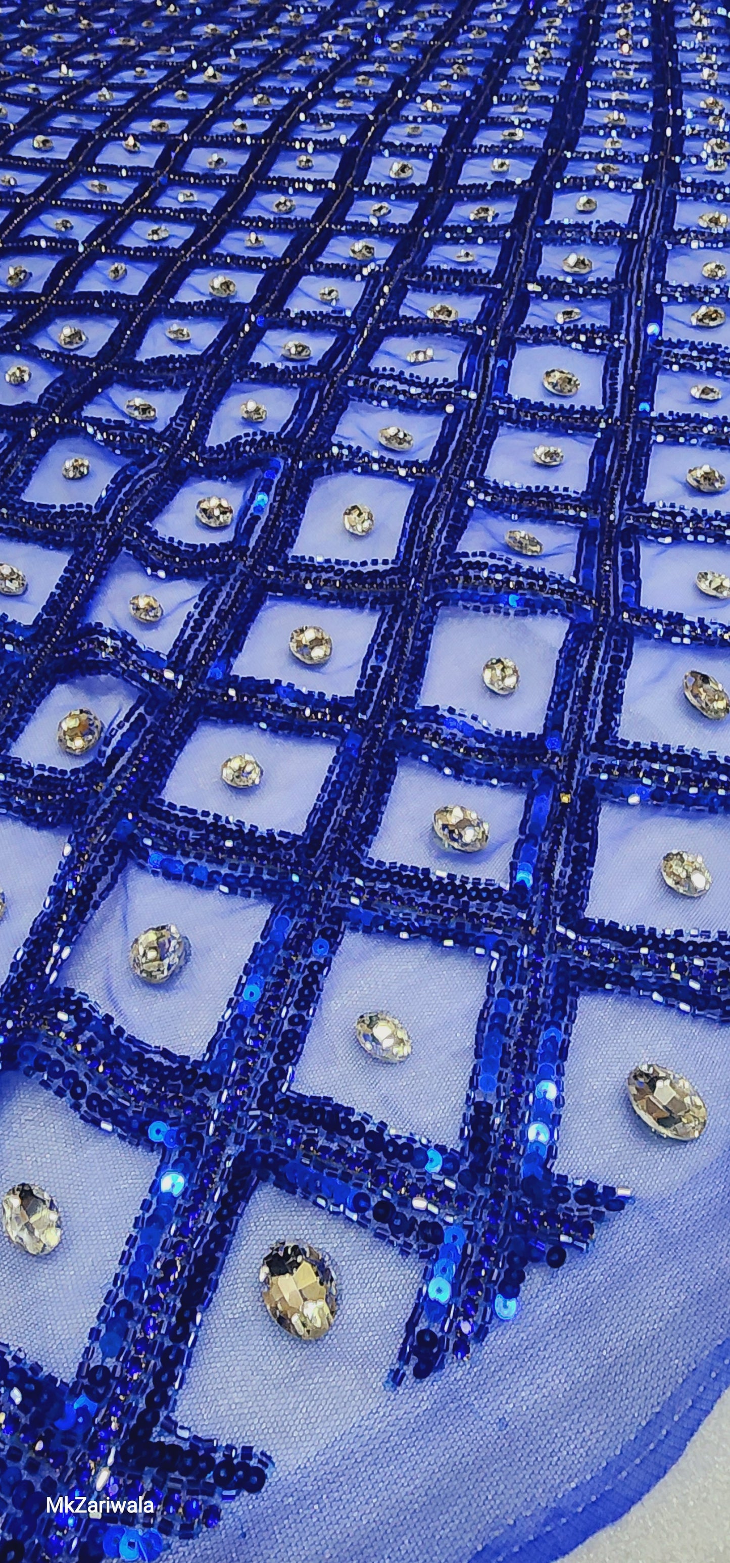 Luxury Lace: Hand-Beading Sequins and Crystal Chain and Beads for Prom Gowns and Occasional Wear - Mk Zariwala