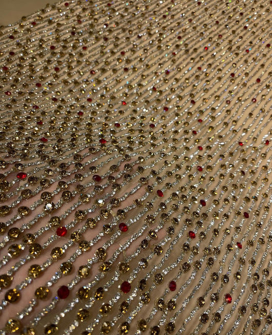 Luxury Lace: Hand-Beading Savoraski Stones for Prom Gowns and Occasional Wear - Mk Zariwala 